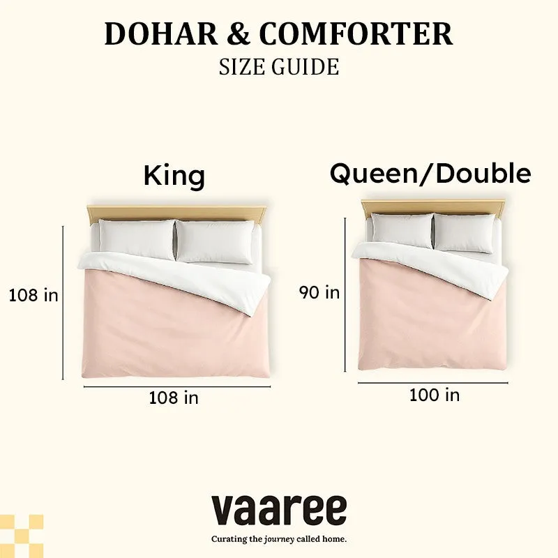 Ivory (Beige Self Stripe Comforter) - Three Piece Set media 9