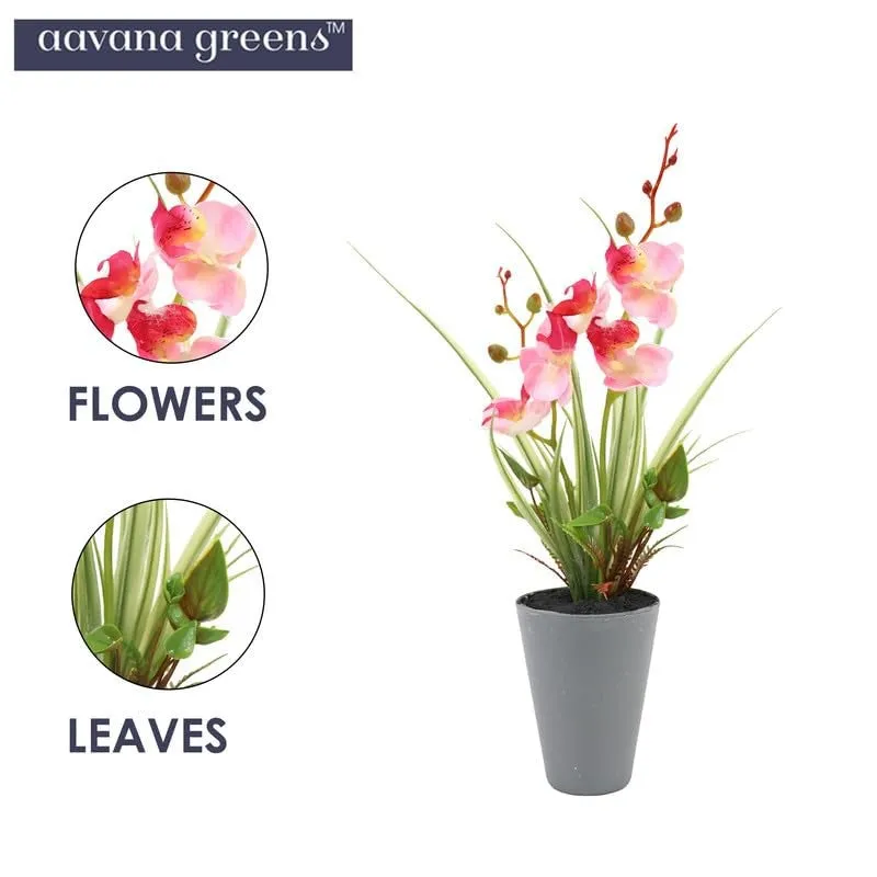 Artificial Bonsai Flower Plant with Ceramic Pot - 0.8 Feet (Pink) media 5