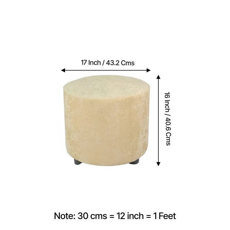 Mrixon Pine Wood Pouffe - Beige media 8