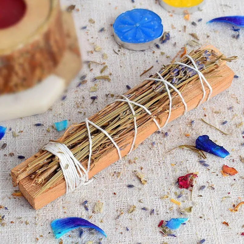 Meditative Wood With Rosemary and Lavender Smudge Wand media 3
