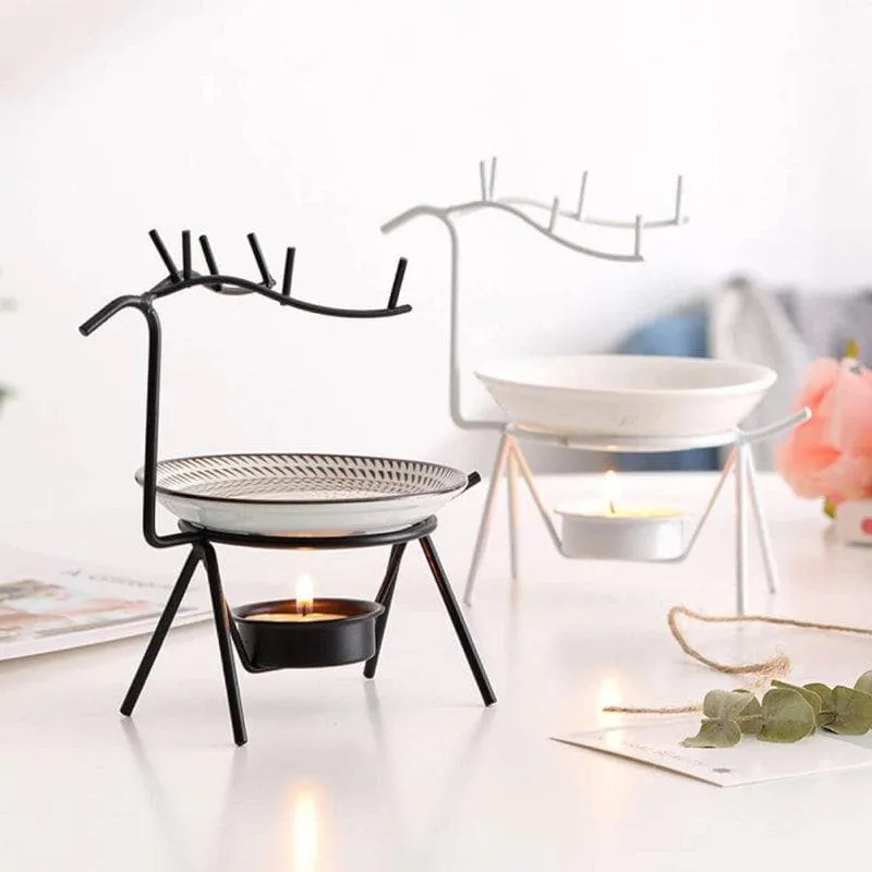 Deer Dona Tealight Candle Holder - Set Of Two media 1