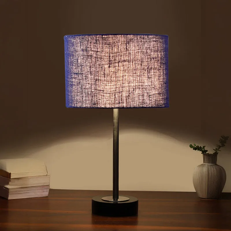 Sienna I Rodin Wooden Table Lamp - Blue,Silver,Black media 1