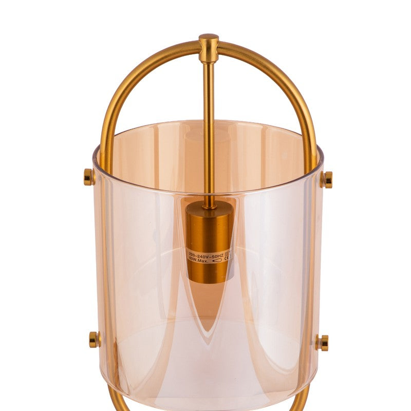 AarviDecor Fairmont Designer Metal Table Lamp - Gold media 6