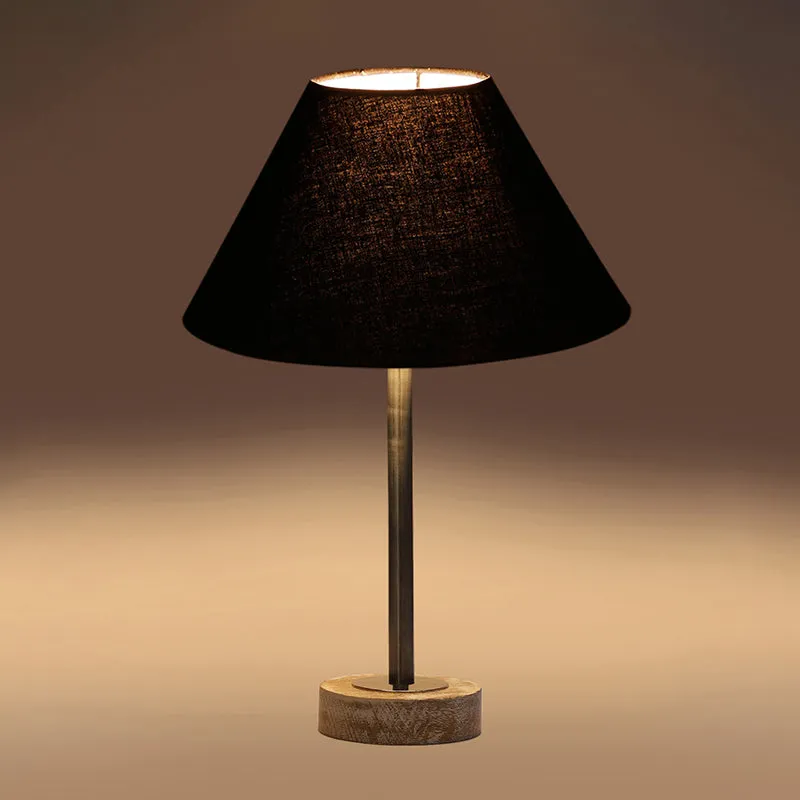Cotin II Rodin Wooden Table Lamp - Black,Silver,White media 6
