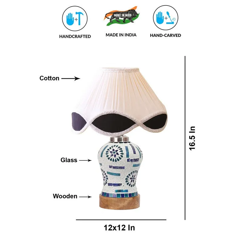 Sonara Arc Pleated Wooden Table Lamp - Multicolor media 9