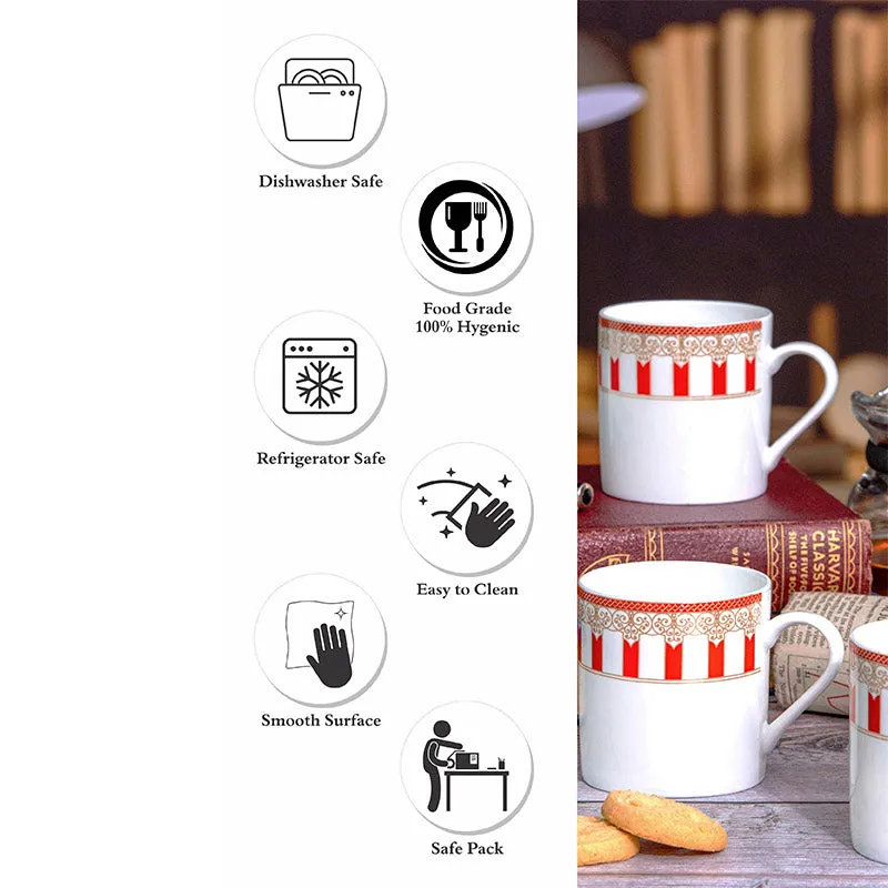 Sonaki Avni Ethnic Bone China Tea Cup (210 mL Each) - Set Of Six media 4