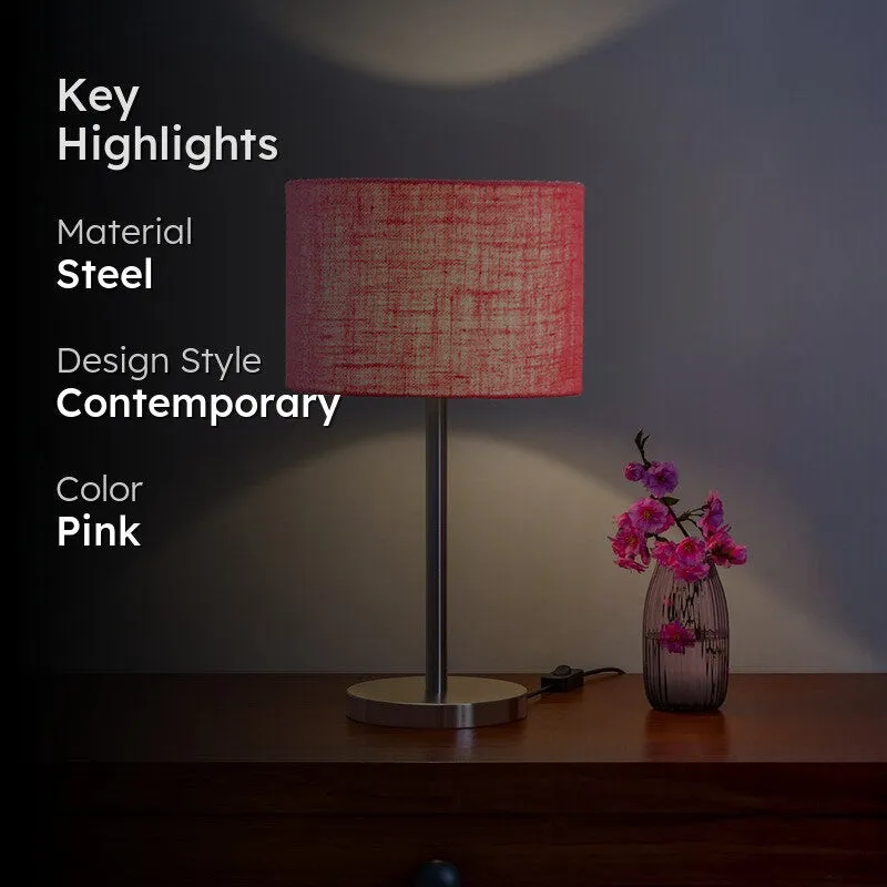Noctra Muse Glow Metal Table Lamp - Pink media 2