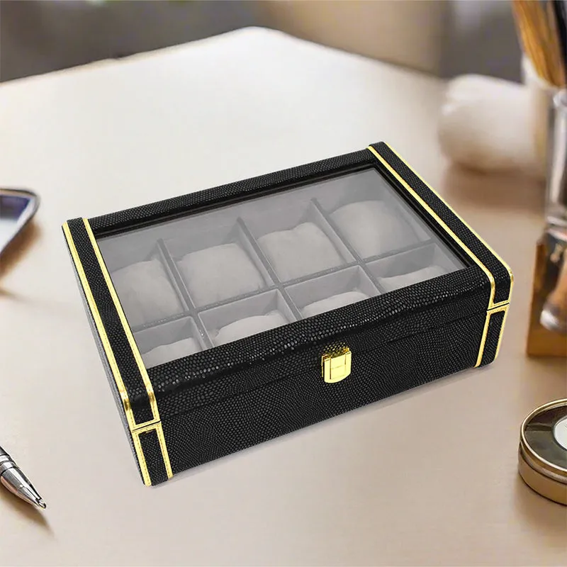 Tisquo II Faux Leather Watch Organizer - Black media 1