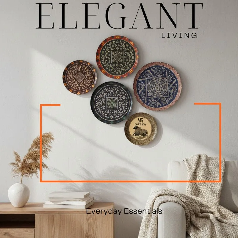 Geometric Zen Wall Plates - Set of Five media 11