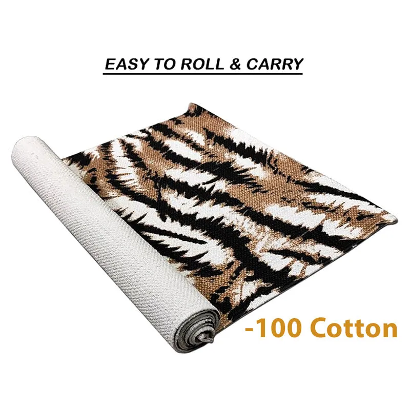 Leopard Stripe Cotton Runner Rug media 3