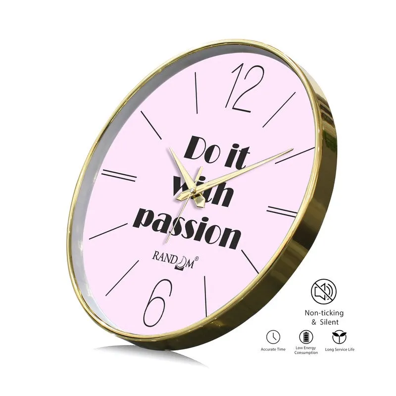 Do It With Passion Round Analog Wall Clock - Pink media 7