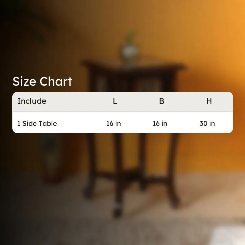 Nirvan Teak Wood Side Table media 6