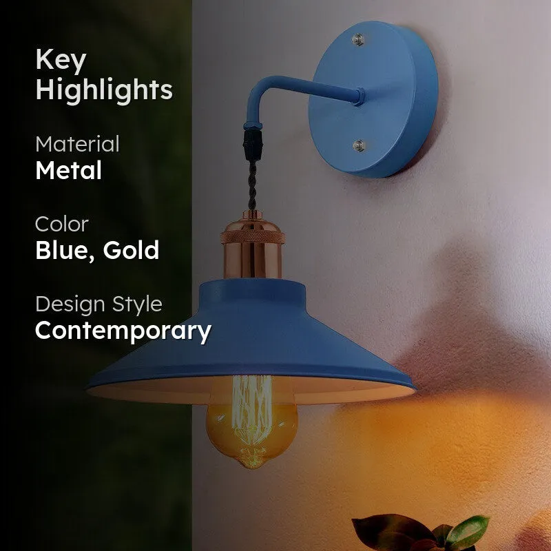 ZenithAura Metal Wall Lamp - Blue & Copper media 2