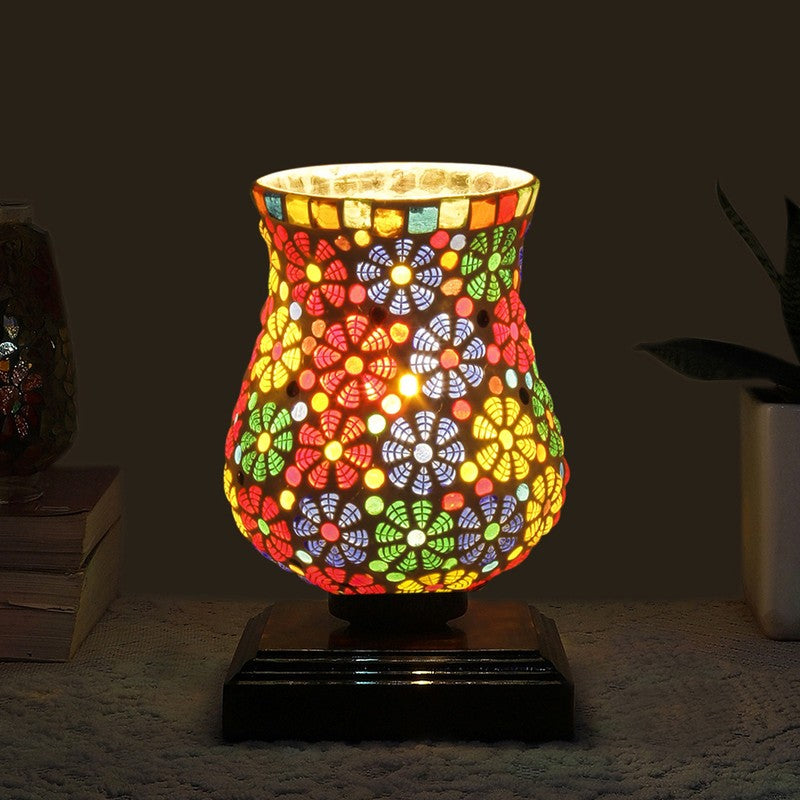 Aura Mosaic Glass Table Lamp - Multicolor
