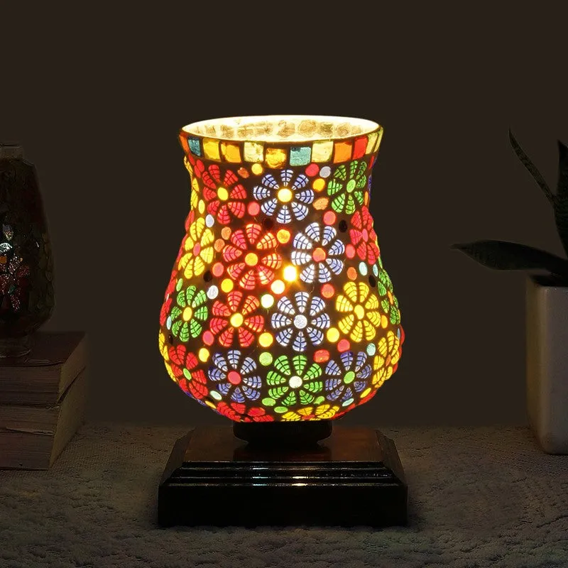 Aura Mosaic Glass Table Lamp - Multicolor media 1