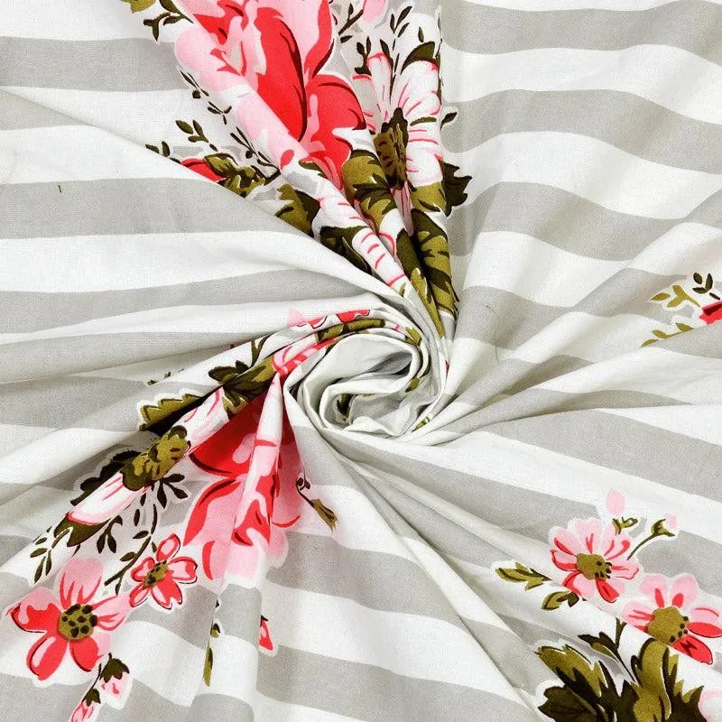 Oliver Floral Cotton Bedsheet (Cream) - 180 TC media 6