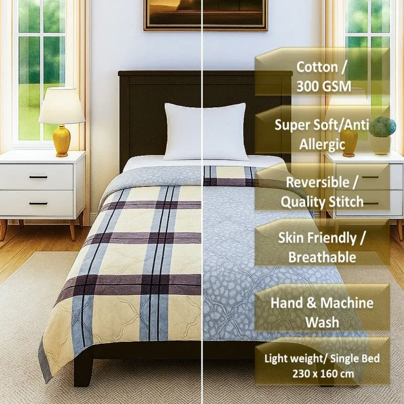 Cozy Checks Cotton Comforters - 300 GSM media 8