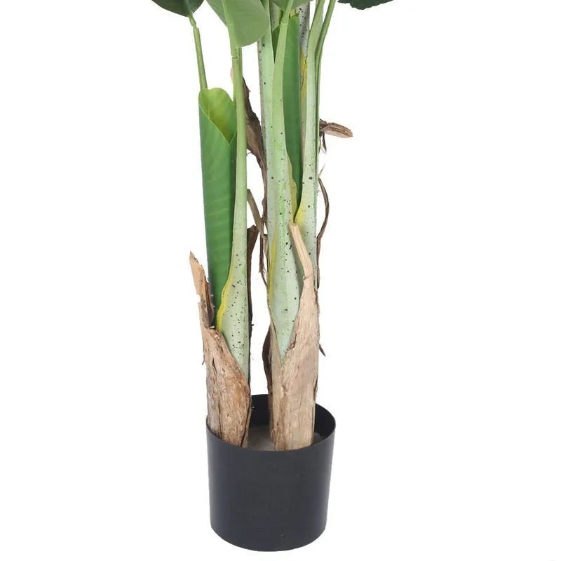 Faux Realtouch Banana Plant With Black Fiber Pot - 5.9 Feet media 7