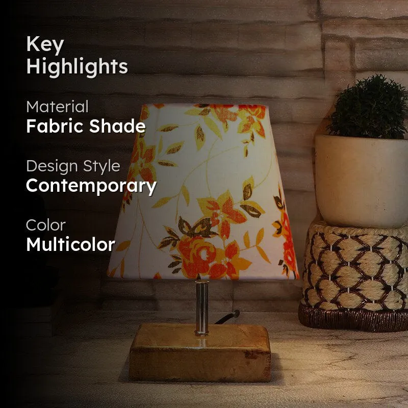 Tryda Ibis Floral Fabric Table Lamp - Multicolor media 2