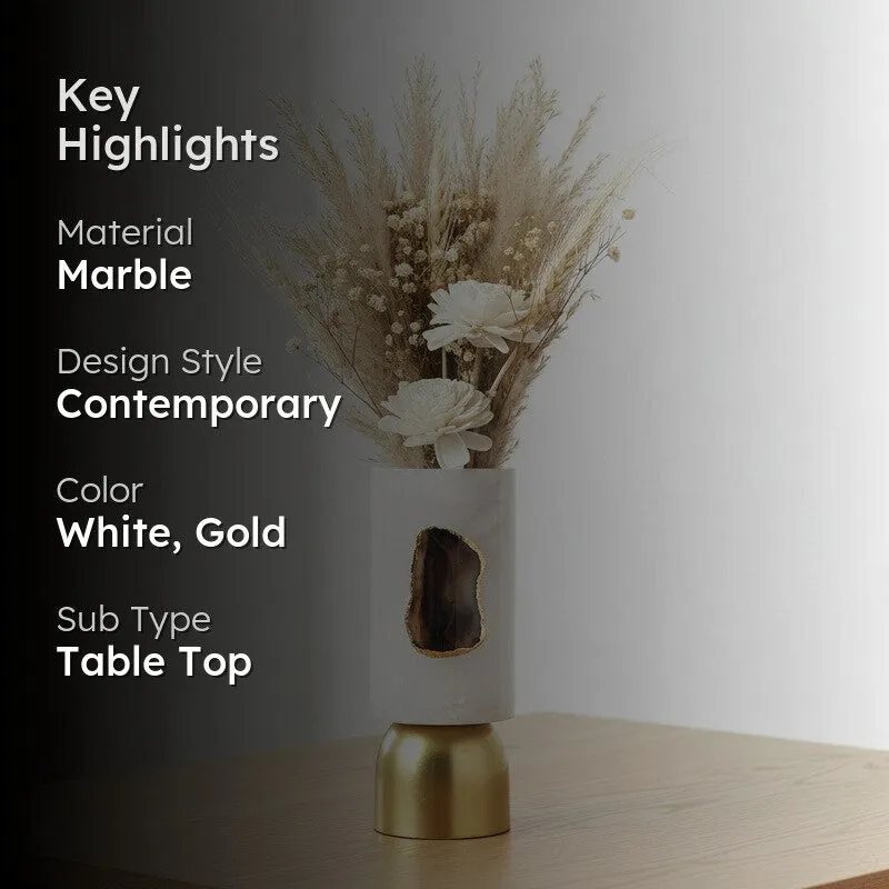 Majestic Harmony Tabletop Flower Marble Vase media 2