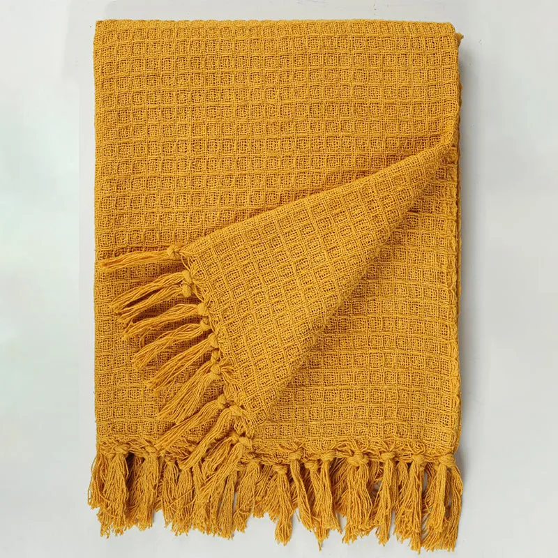 Frayra Cotton Throw - Mustard Yellow media 7