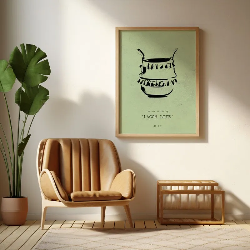Vessel of Life Canvas Wall Painting With Brown Frame media 6