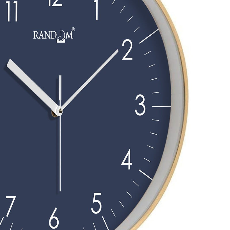 Benot Gold Analog Wall Clock - Blue & Gold media 6
