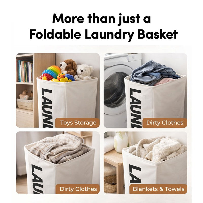 Rioware Tidy Roll Laundry Basket - White media 6