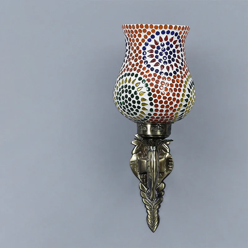 Riva Ziada Mosaic Glass & Metal Wall Lamp media 5