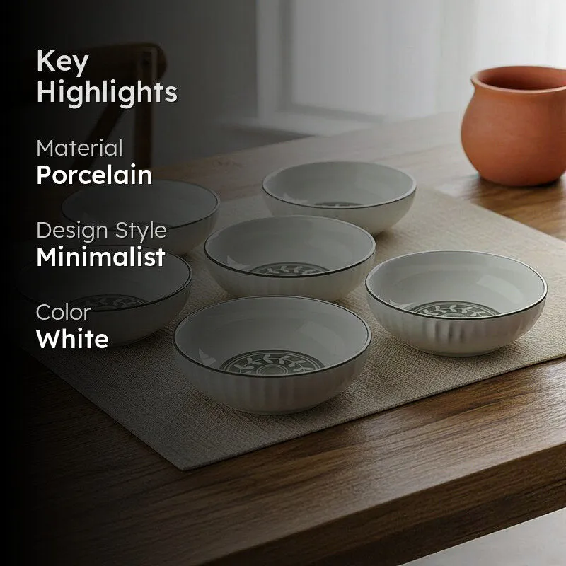 Rana Floral Bowl (150 ML Each) - Set Of Six media 2