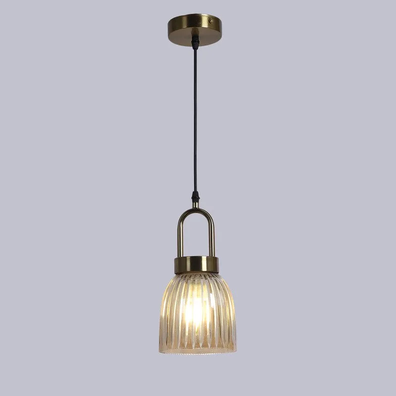 Auric Ribbed Glass Ceiling Lamp media 6
