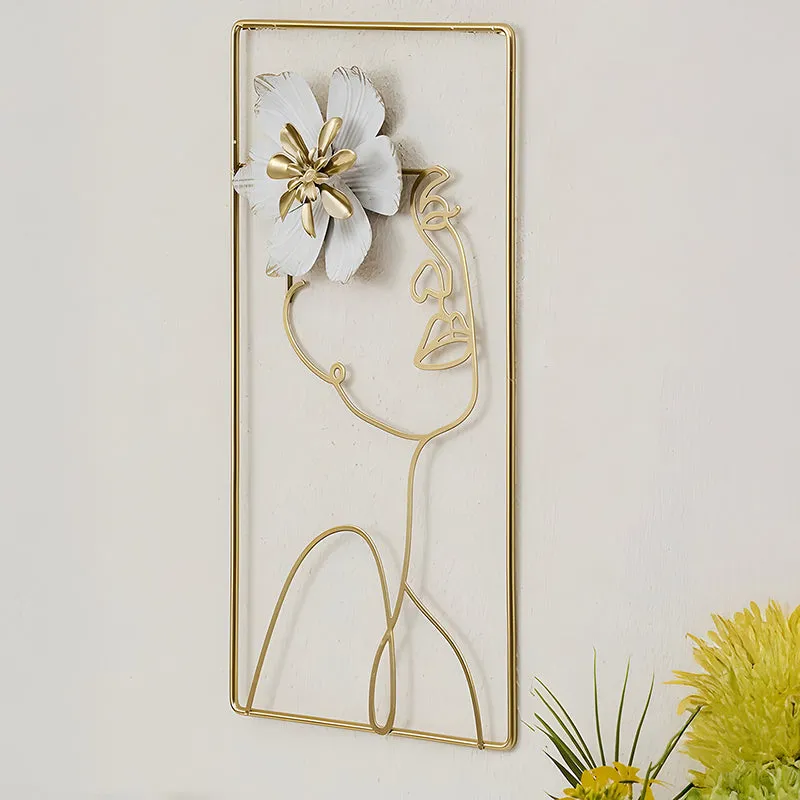 Femina In Flore Metal Wall Accent - White media 3