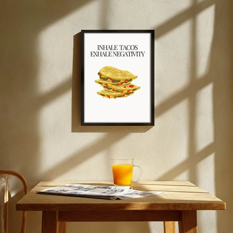 TacoBite Archival Canvas Wall Art - Black media 1
