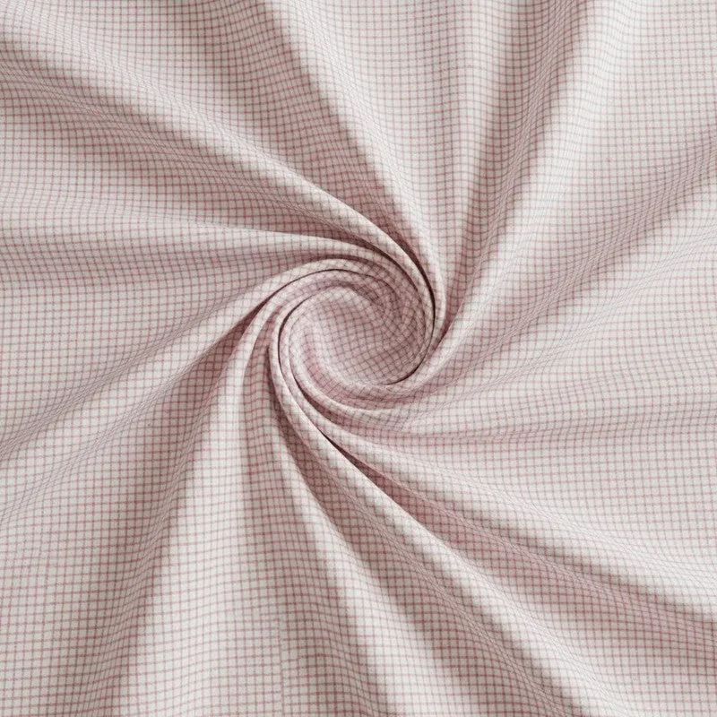 Mizomeen Checkered Printed Cotton Bedsheet (Purple) - 200 TC media 4