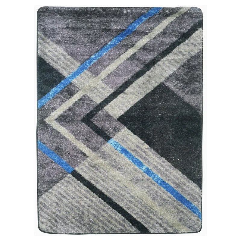 Aaris Geometric Micro Fiber Area Rug - Grey media 1