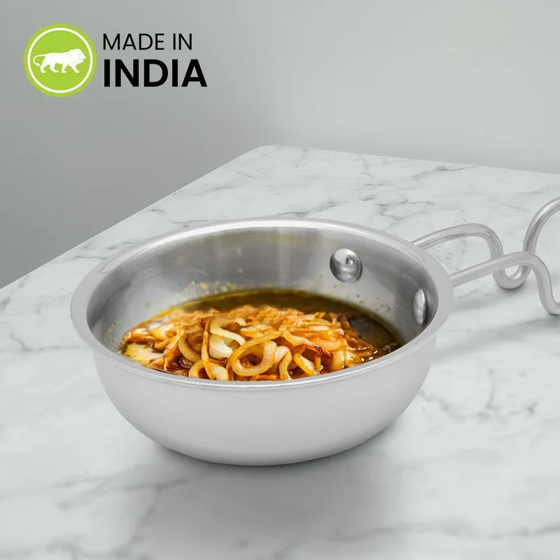 Swad Stainless Steel Tadka Pan - 320 ML media 8