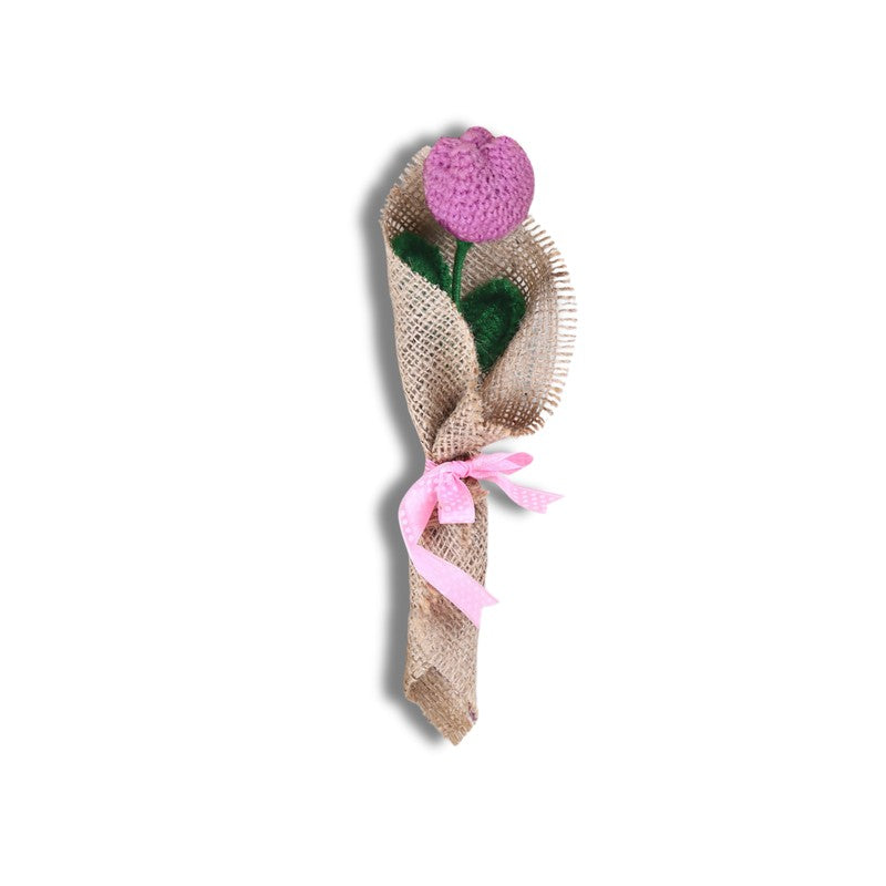 Crochet Handmade Tulip Bouquet - Purple media 3