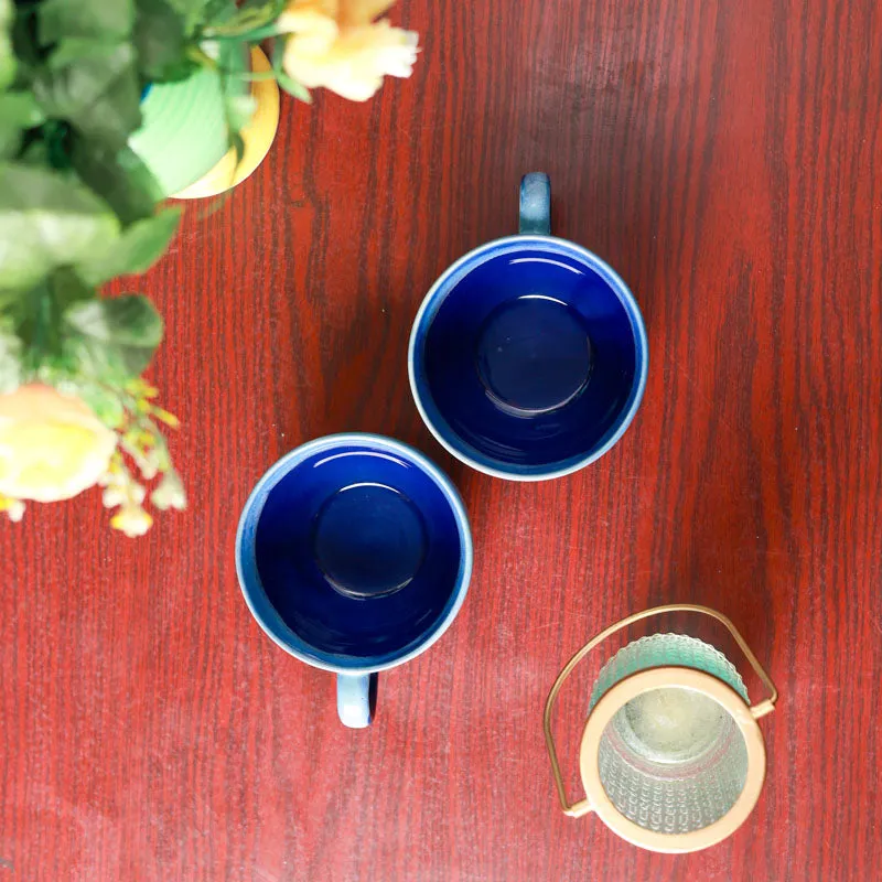 Cafe Ceramic Coffee Mug (400 mL Each) - Set of Two media 6