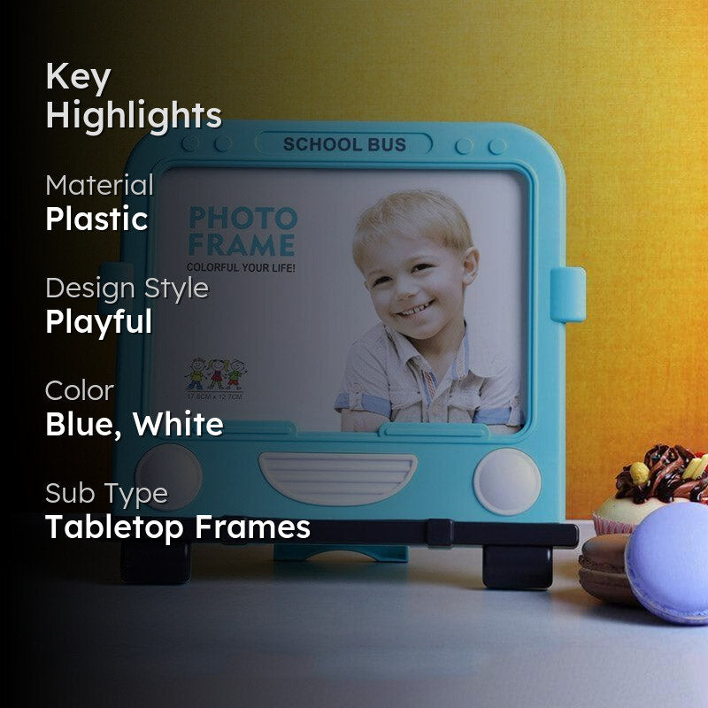 Ride To School Photo Frame - Blue media 2
