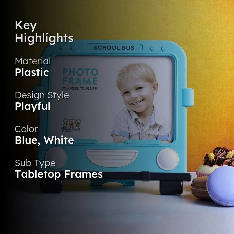 Ride To School Photo Frame - Blue media 2