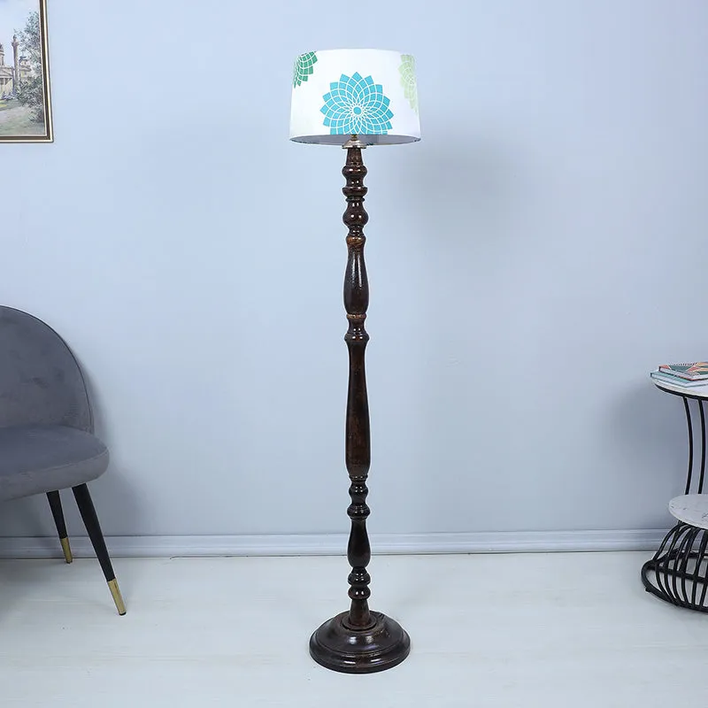 Akari Totem Printed Mango Wood Floor Lamp - Black media 3