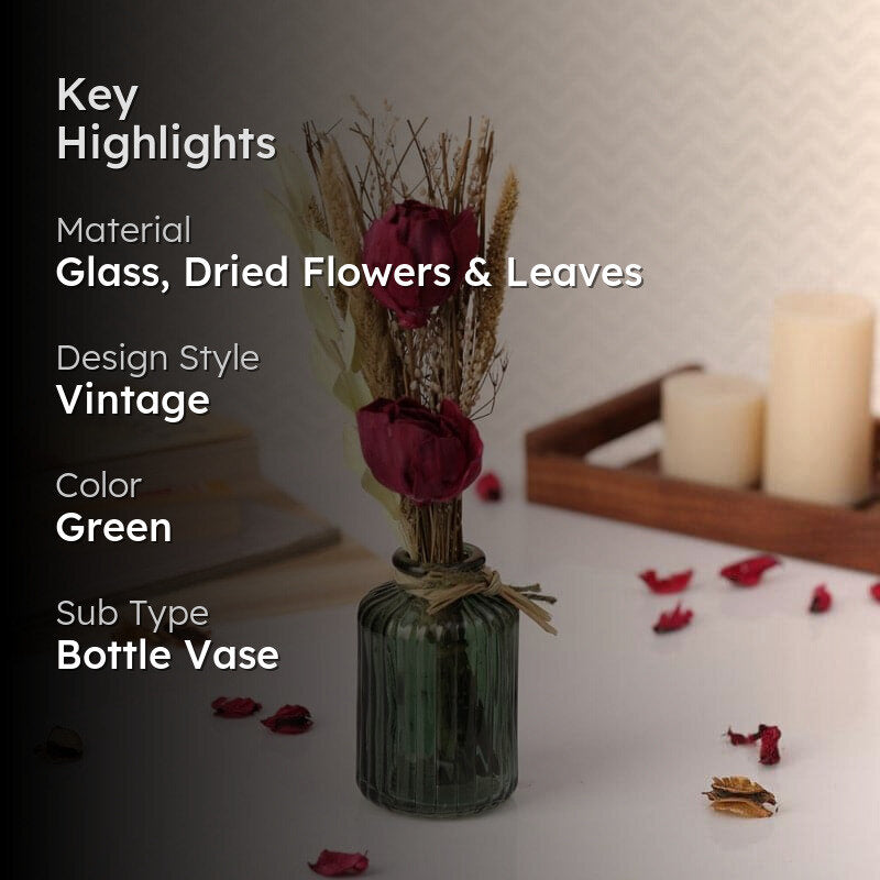 Vintage Decorative Vase with Dried Flowers media 2