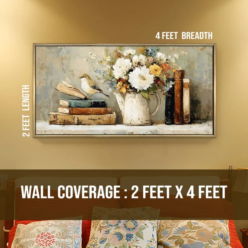 Vintage Murmur Canvas Wall Painting With Frame media 8