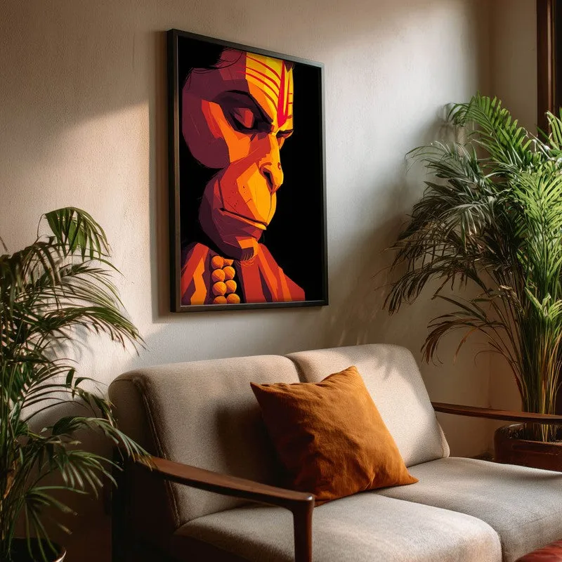 Powerful Bajrangbali III Archival Paper Wall Art media 3