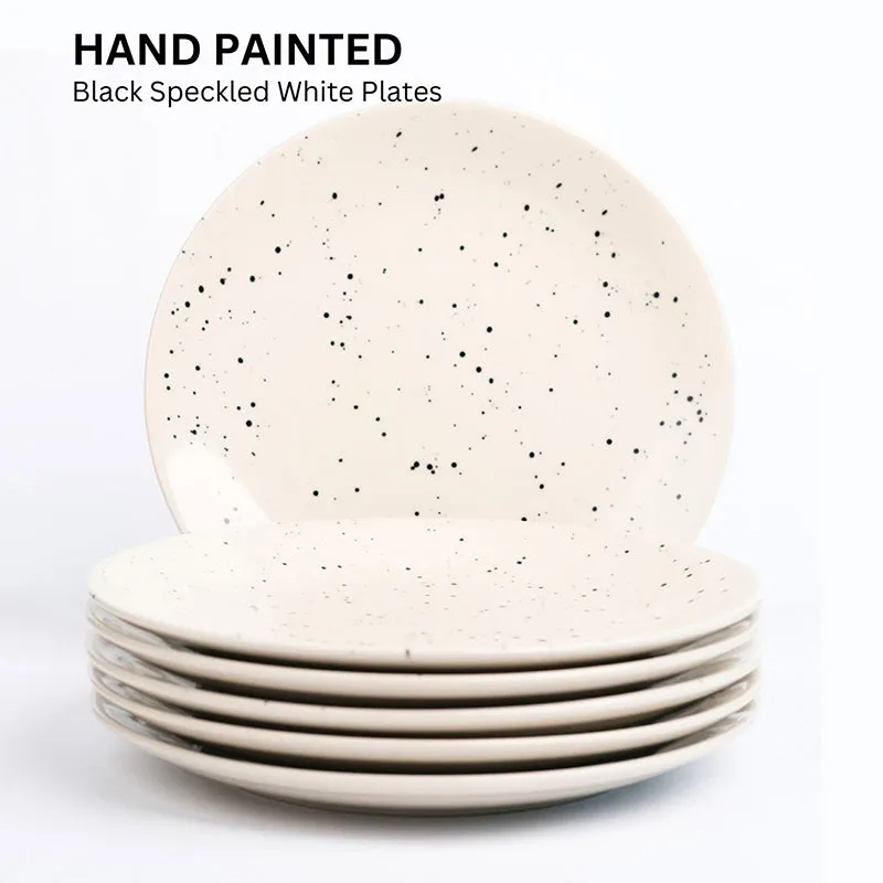 Ink Drops Ceramic Dinner Plate - Set Of Six media 3