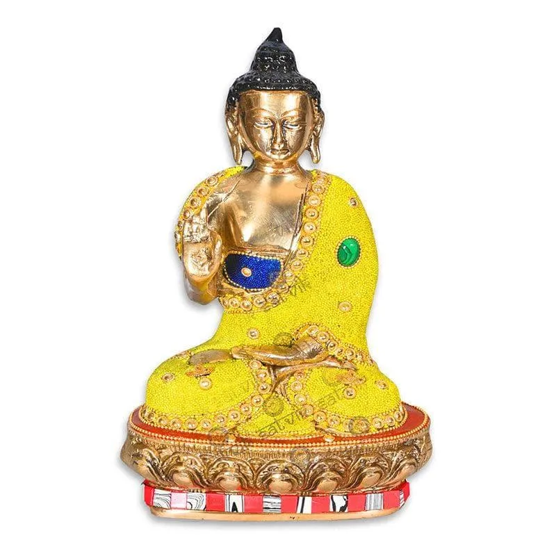 Charming Gautam Buddha Brass Idol media 3
