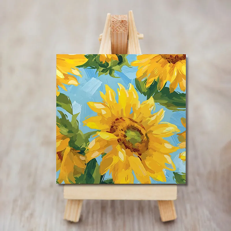 Sunflower Strokes Canvas Showpiece media 3