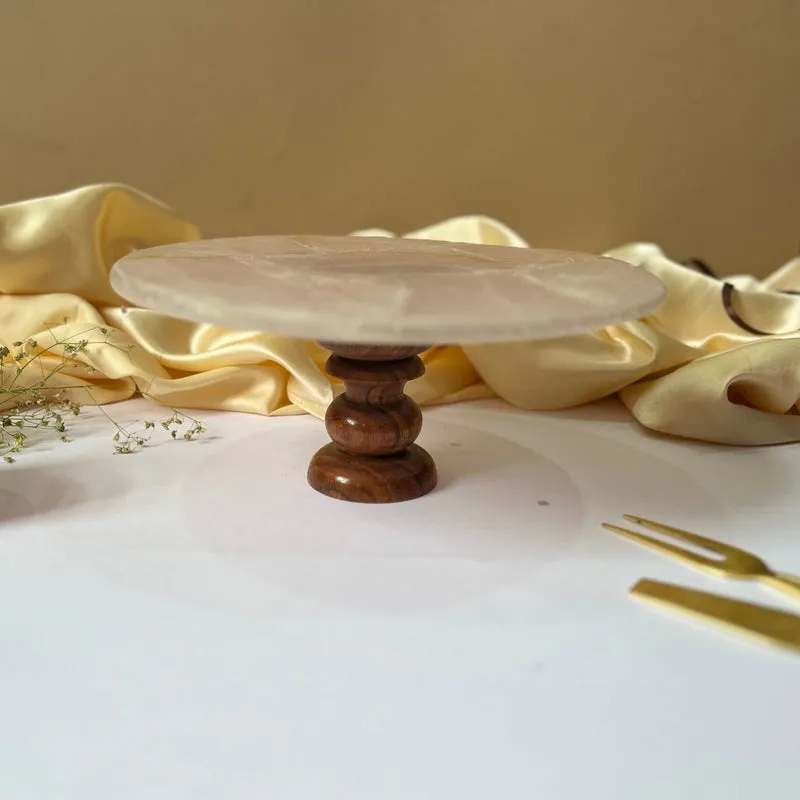 Eartha Rose Quartz Cake Stand media 3