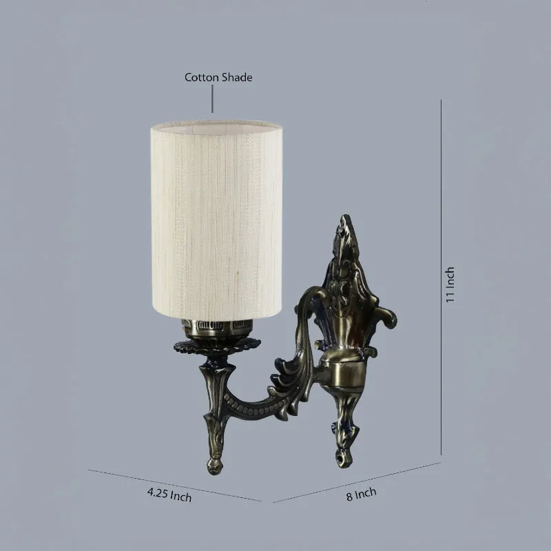Vista Edrel Cylindrical Fabric & Metal Wall Lamp - Off White media 5