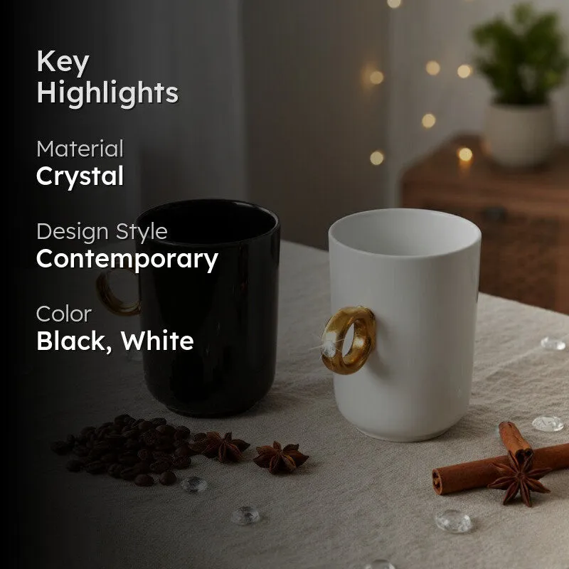 Chic Crystal Coffee Mug (300 mL Each) - Set Of Two media 2